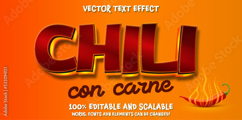Chili Hot Autumn sale horizontal banner with red chilli cayenne pepper isolated on orange background. Vector editable text effect 3d font letters Autumn hot sale poster, flyer, logo, graphic tee