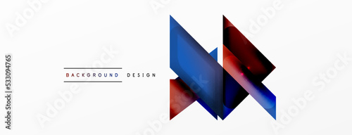 Free Download Abstract background. Simple color geometric shapes composition with 3d effect, lights and shadows. Vector Illustration For Wallpaper, Banner, Background, Card, Book Illustration, landing page - GFXLoad