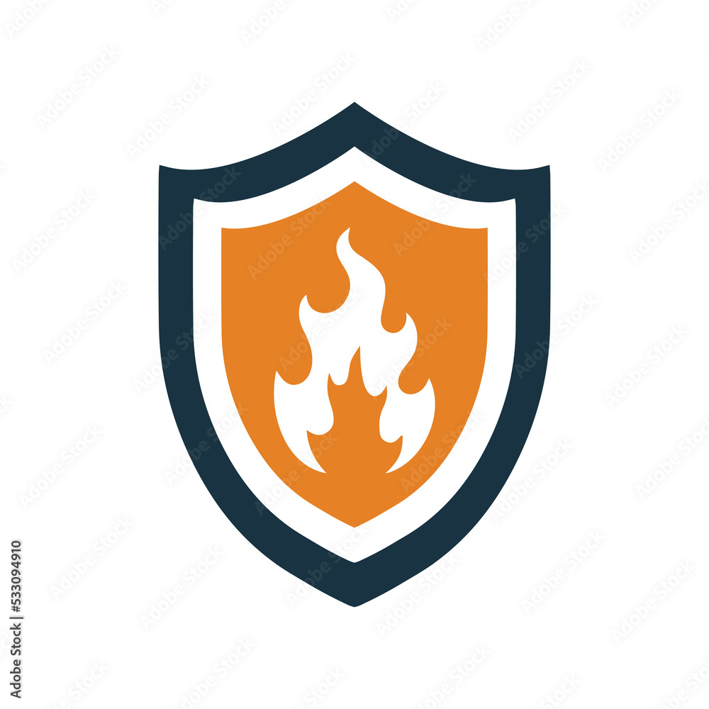 Firewall, fire, security icon. Editable vector graphics.