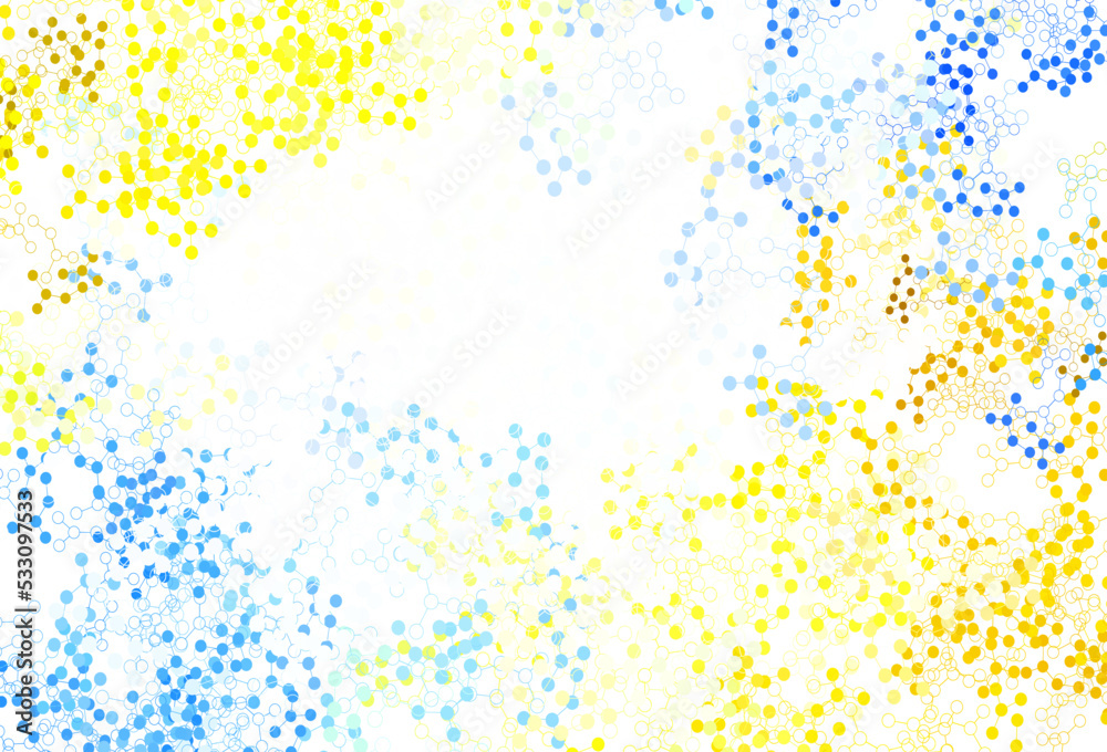 Light Blue, Yellow vector template with artificial intelligence structure. Light Blue, Yellow vector template with artificial intelligence structure.