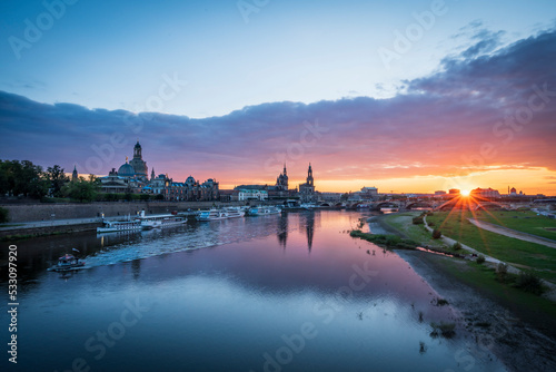Dresden bei Sonnenuntergang