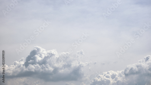 Beautiful clouds in the clear sky