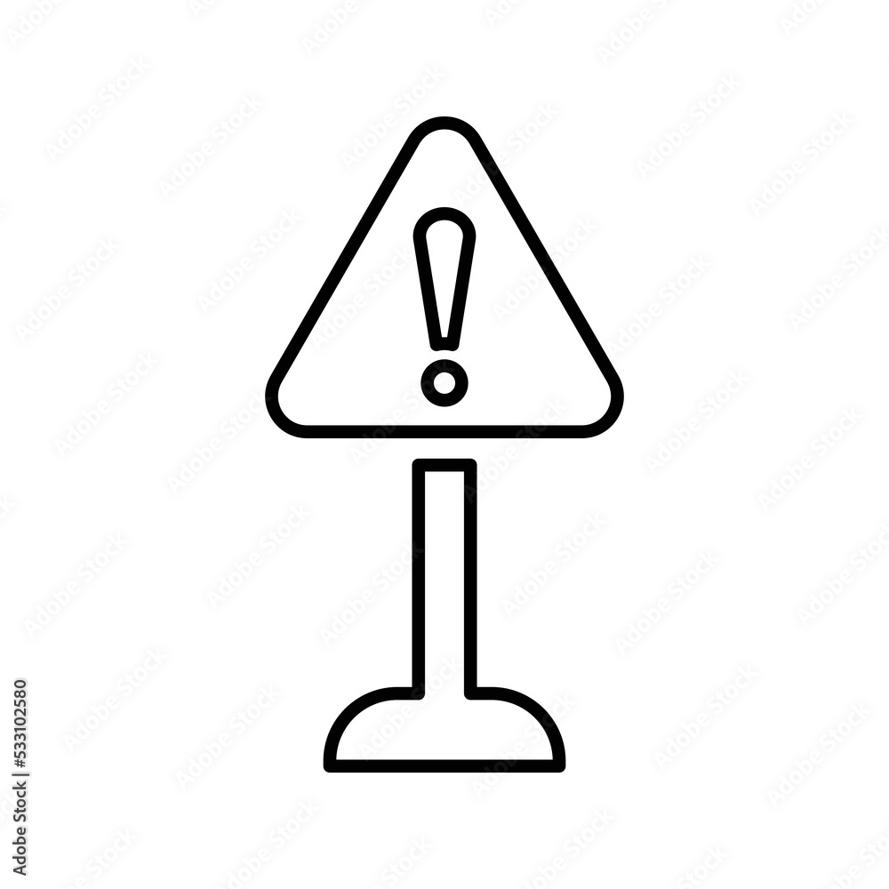 Warning, board, sign line icon. Outline vector. Warning, board, sign line icon. Outline vector.