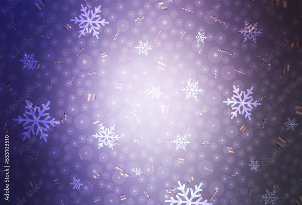 Light Purple vector layout in New Year style. Light Purple vector layout in New Year style.