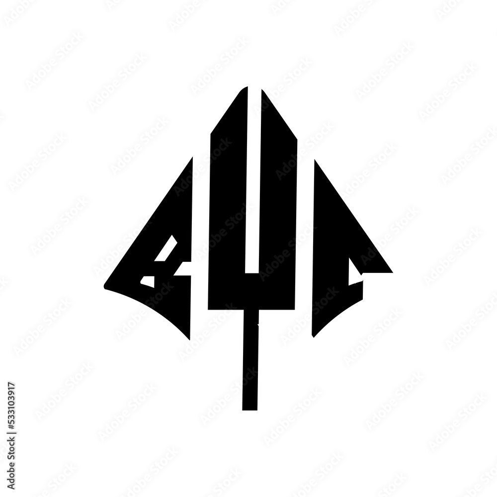 BYC letter logo design. BYC modern letter logo with black background