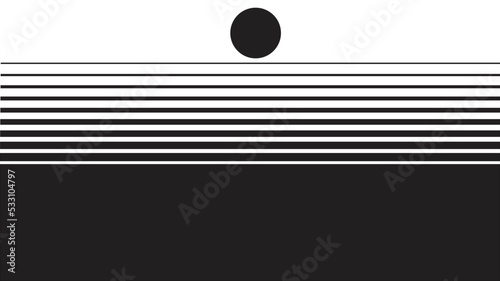 Abstract motion graphic design background . Dot and horizontal lines  . Transition shapes . Movement composition . Vector illustration