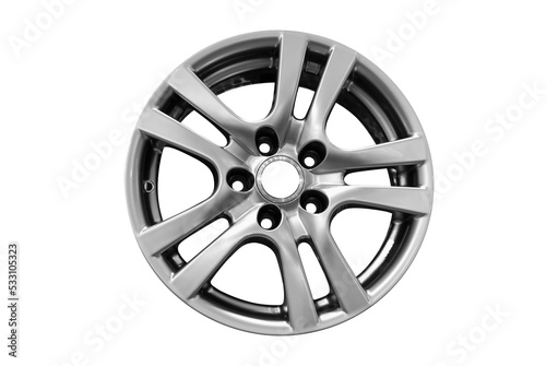 aluminum car rim transparent