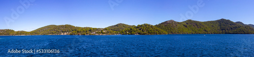 View of large lake in Mljet National Park Croatia