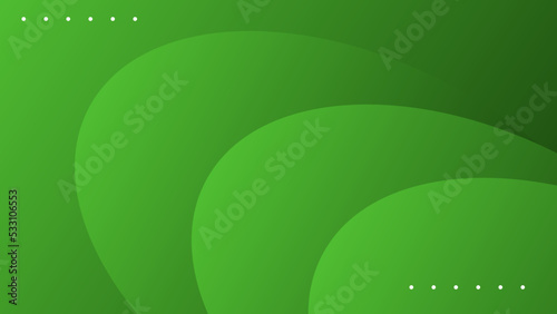 Abstract Green Background Template Vector, Green Background with Beautiful Wave Design