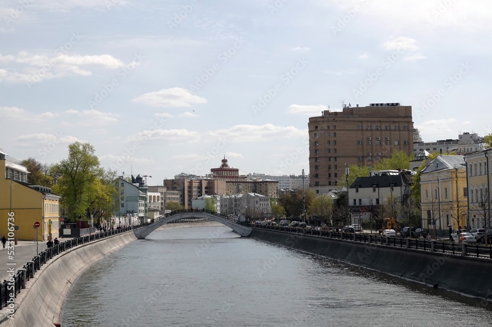 Moscow. View of the Drainage channel from the Cast-iron bridge
