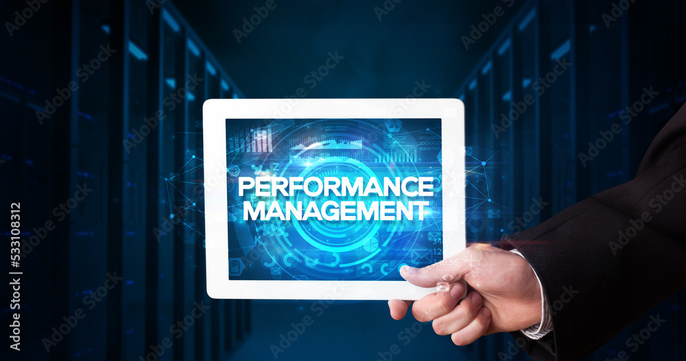 Person holding tablet, business concept Person holding tablet, business concept