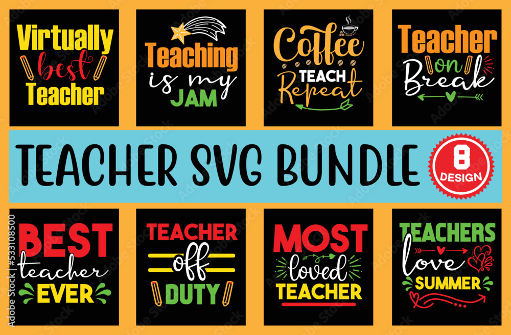Teacher svg design bundle
