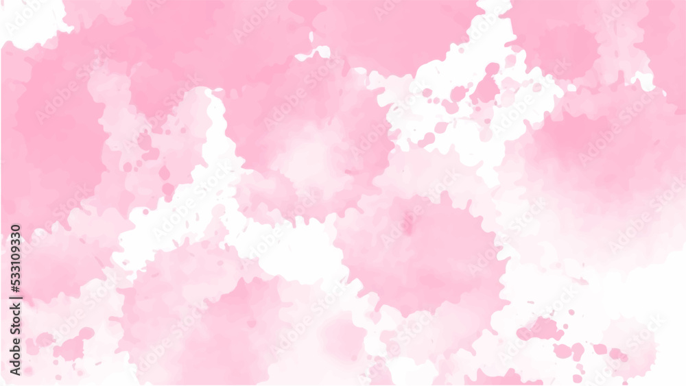 Pink watercolor background for your design, watercolor background concept, vector.