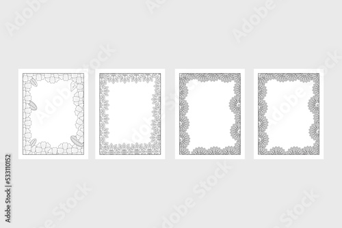 floral border mandala design vector