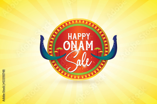 Happy Onam Sale offer Premium Logo, Symbol, Sign, banner, Poster, Tag, Sticker Design.