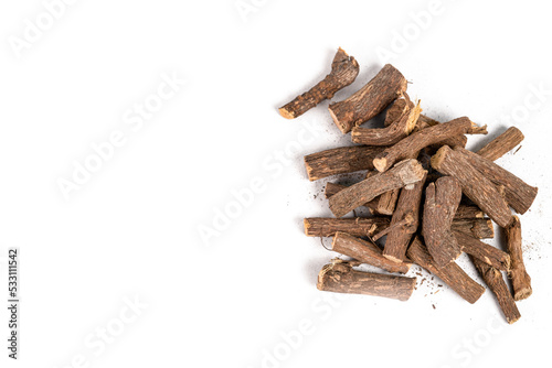 Wallpaper Mural Ayurvedic Mulethi or Liquorice root stick or jeshthamadh on white background Torontodigital.ca