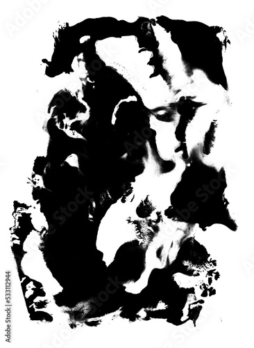 Grunge Black And White Painting Overlay 21. Great as an overlay and as a background for psychedelic and surreal images.