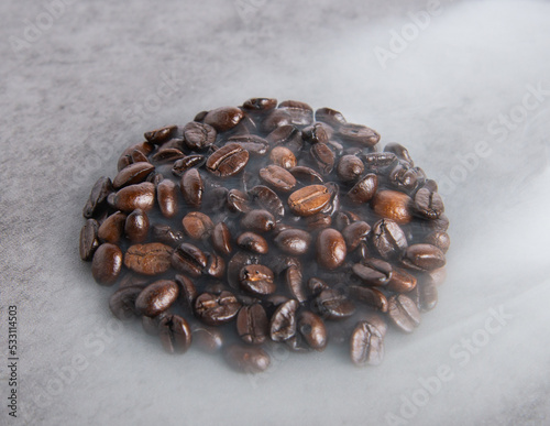 Coffee beans on background 