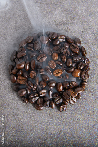 Coffee beans on background 