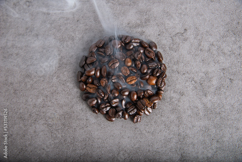 Coffee beans on background 