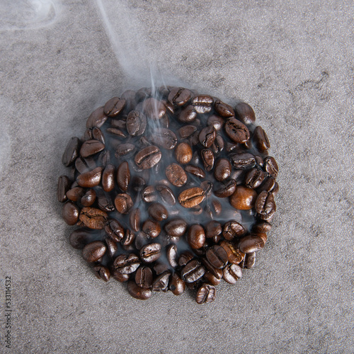 Coffee beans on background 
