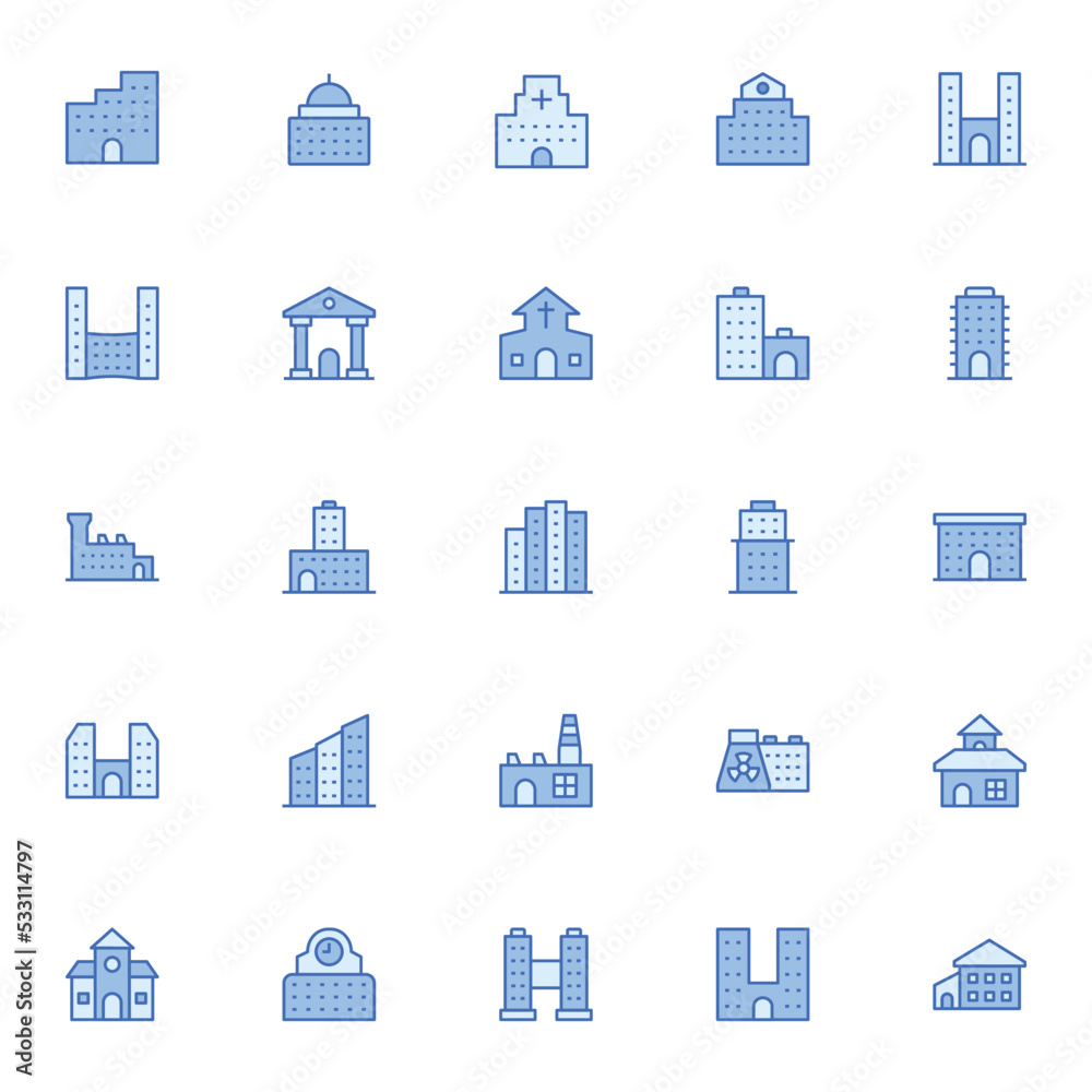 Fill blue outline for Building Fill blue outline for Building