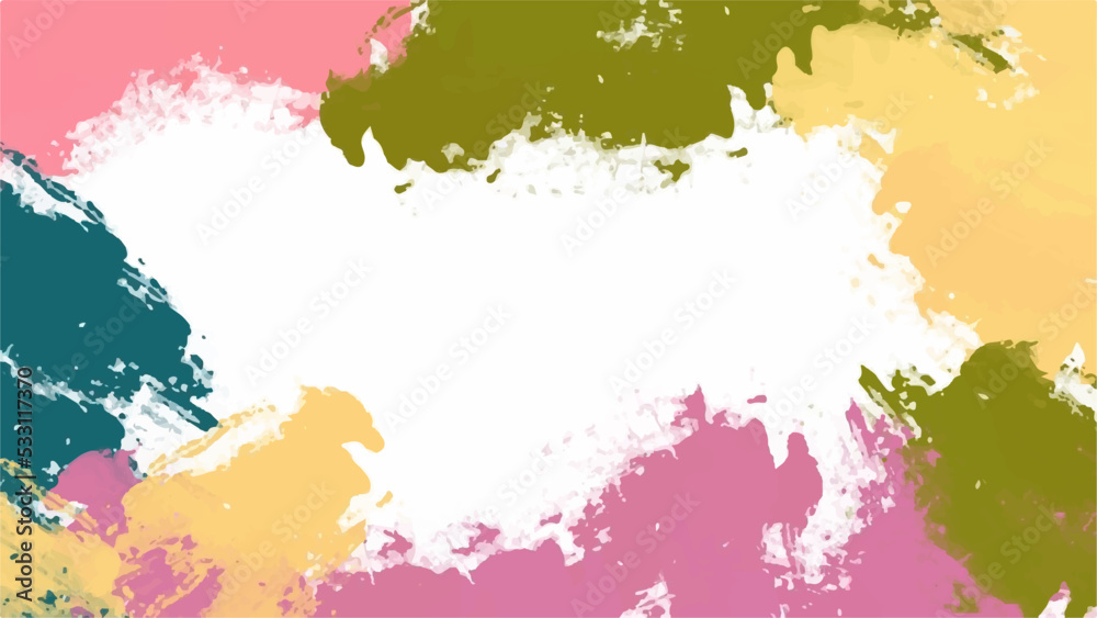 Fototapeta premium Colorful vector watercolor backgrounds for poster, brochure or flyer, Bundle of watercolor posters, flyers or cards. Banner template.
