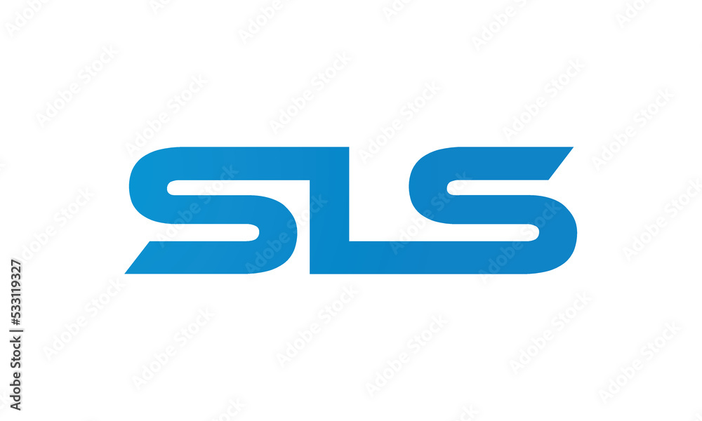 SLS monogram linked letters, creative typography logo icon SLS monogram linked letters, creative typography logo icon