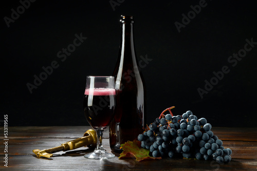 Vino lambrusco e uva