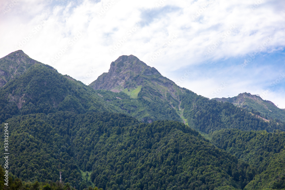 Mountains of the Caucasus in nature.