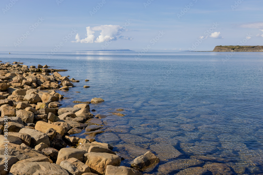 View of Kimmeridge Bay on the Isle of Purbeck in Dorset