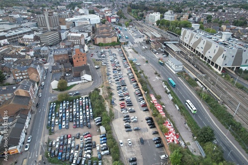 High Angle View of Luton Town of England Great Britain photo