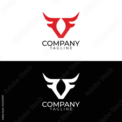 bullhead  logo design and premium vector templates