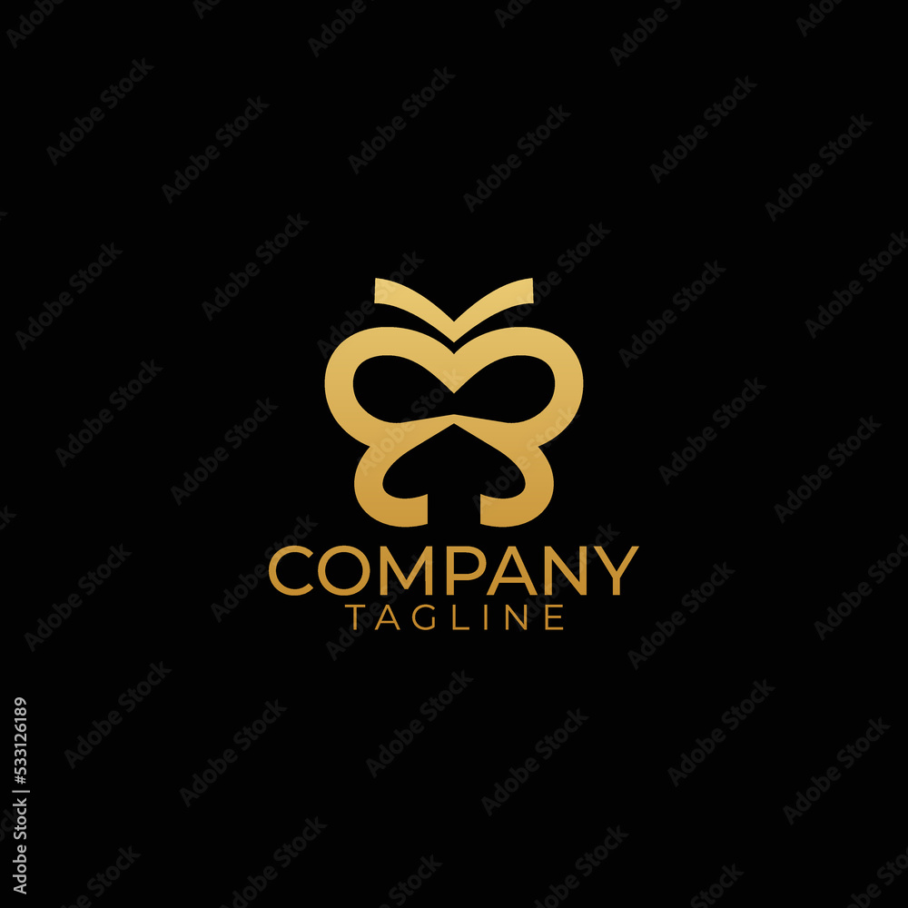 butterfly logo design and premium vector templates