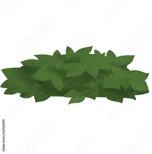Wallpaper Mural Hand drawn green forest bush 2d illustrations PNG isolated Torontodigital.ca