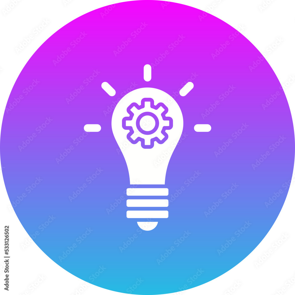 Idea Gradient Circle Glyph Inverted Icon Idea Gradient Circle Glyph Inverted Icon