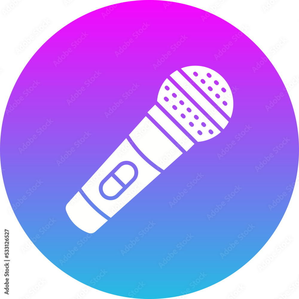 Microphone Gradient Circle Glyph Inverted Icon Microphone Gradient Circle Glyph Inverted Icon