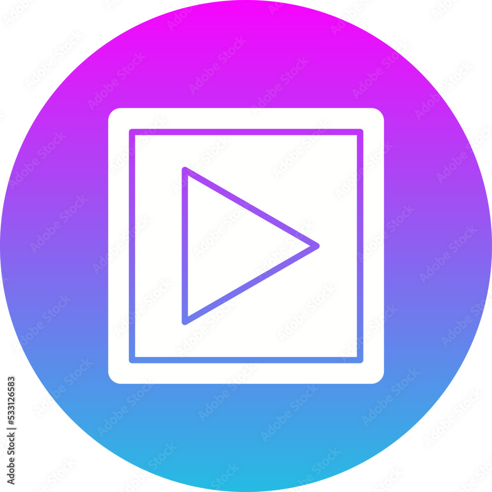 Play Button Gradient Circle Glyph Inverted Icon Play Button Gradient Circle Glyph Inverted Icon