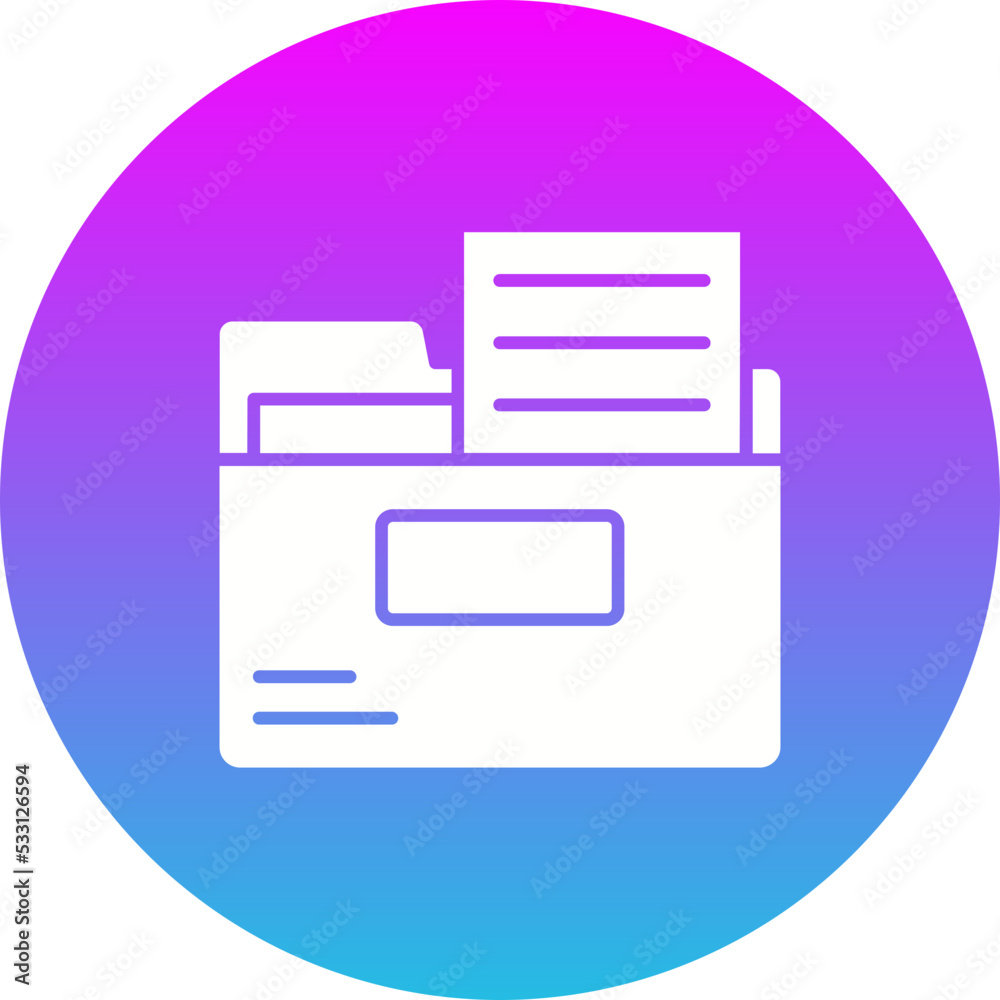 Folder Gradient Circle Glyph Inverted Icon Folder Gradient Circle Glyph Inverted Icon
