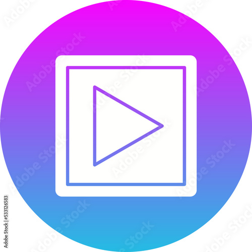 Free Download Play Button Gradient Circle Glyph Inverted Icon - GFXLoad