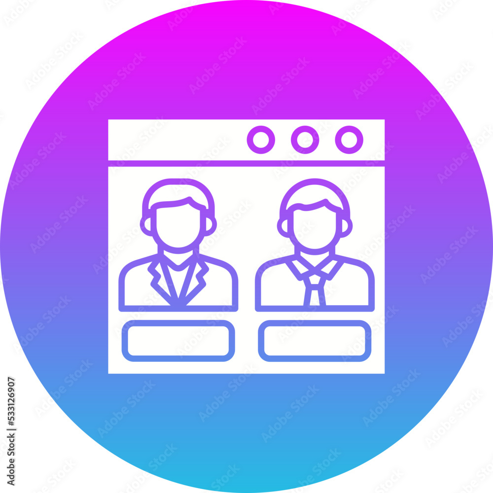 Online Voting Gradient Circle Glyph Inverted Icon Online Voting Gradient Circle Glyph Inverted Icon