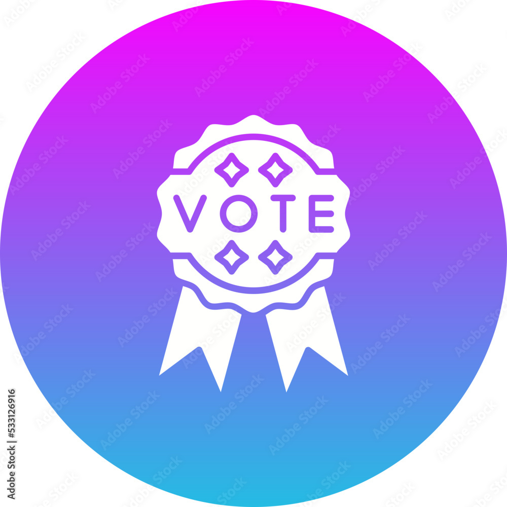 Ribbon Gradient Circle Glyph Inverted Icon Ribbon Gradient Circle Glyph Inverted Icon