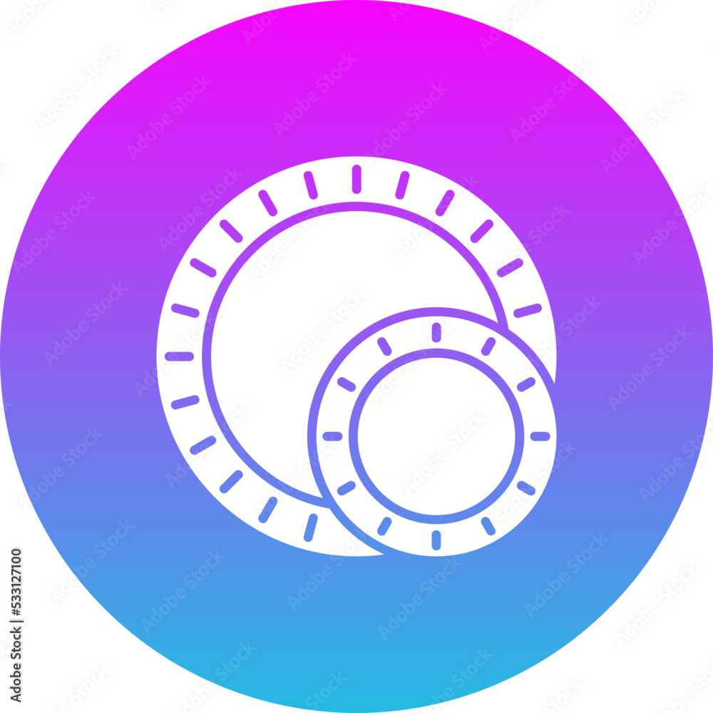 Plastic Plate Gradient Circle Glyph Inverted Icon Plastic Plate Gradient Circle Glyph Inverted Icon