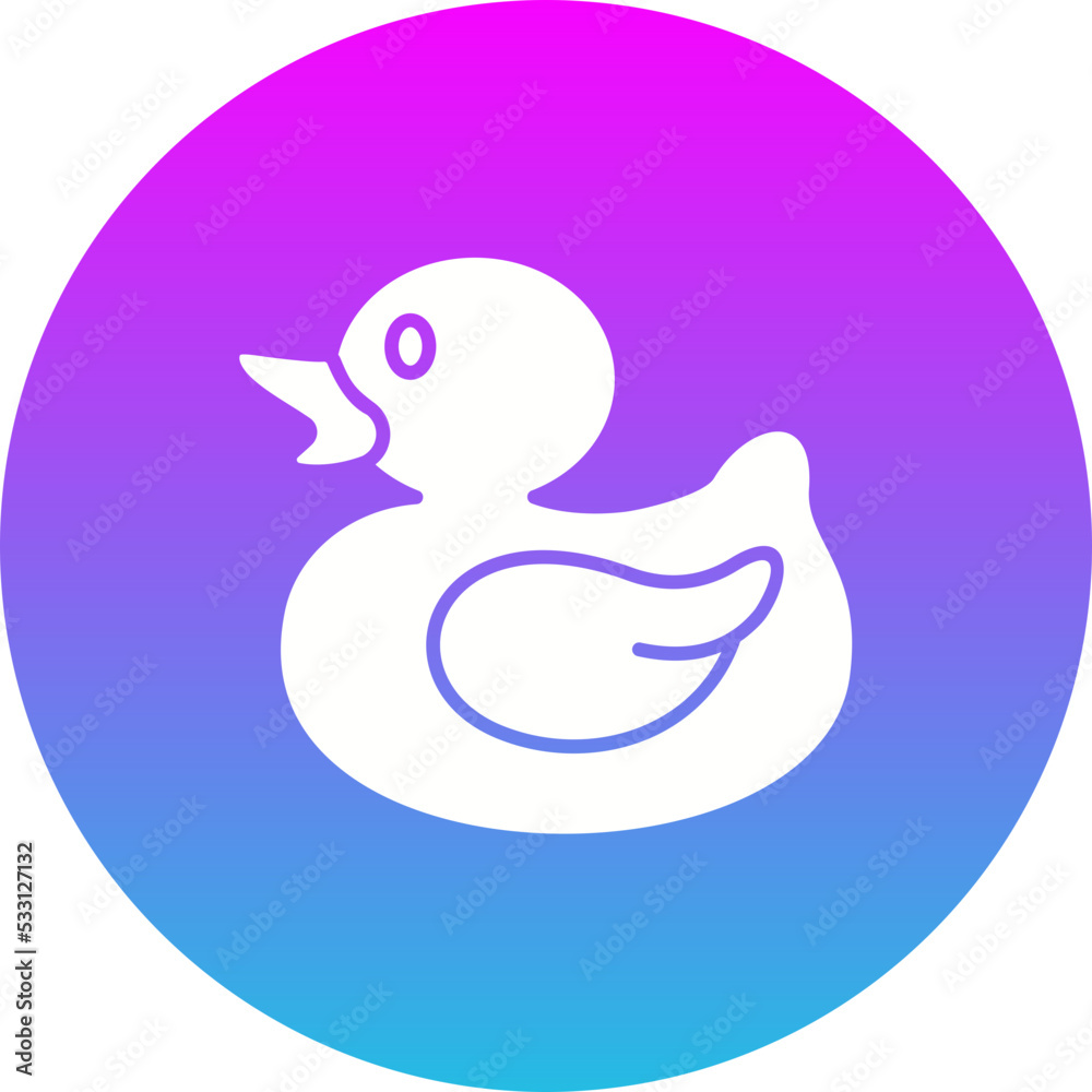 Duck Gradient Circle Glyph Inverted Icon