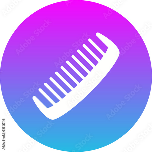 Comb Gradient Circle Glyph Inverted Icon