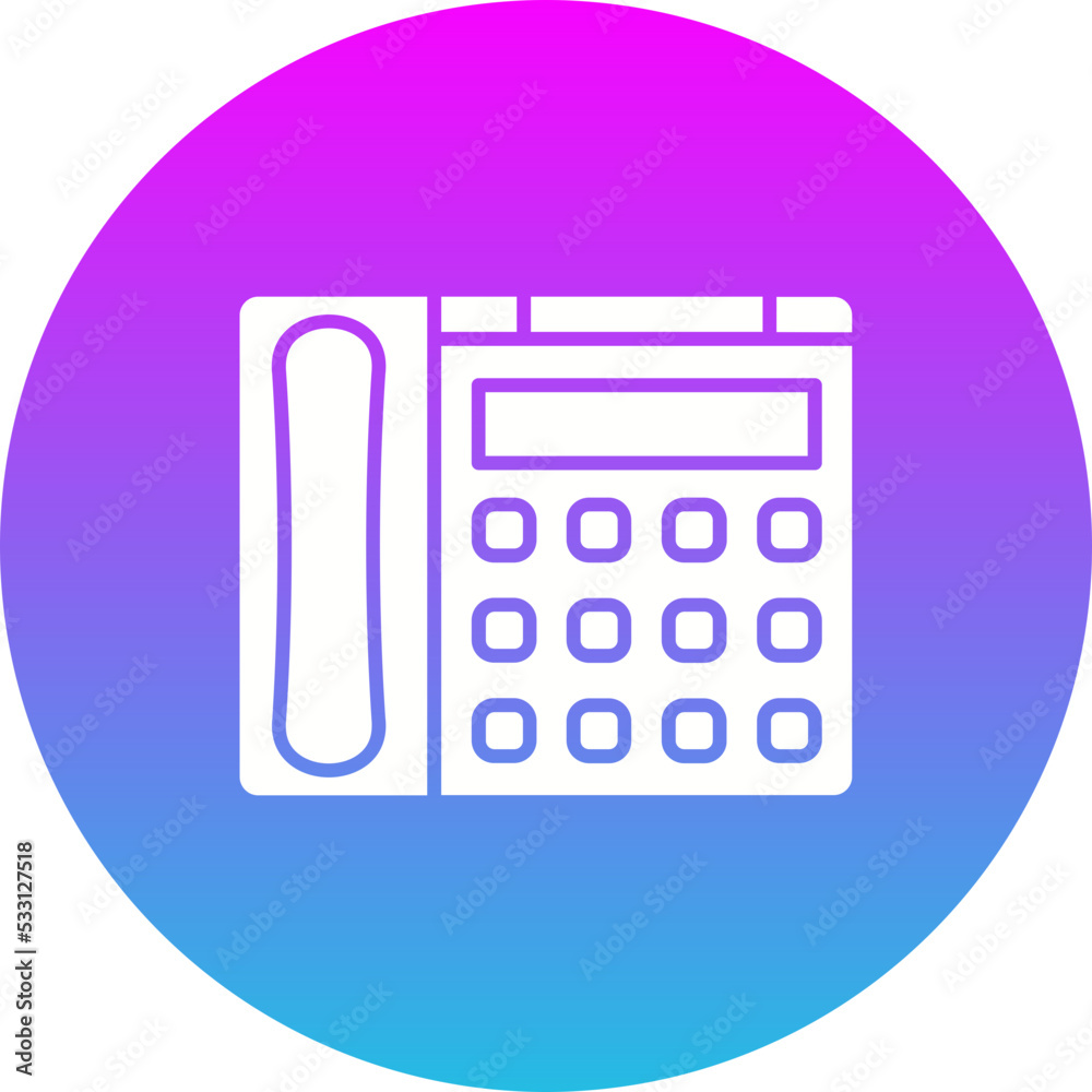 Telephone Gradient Circle Glyph Inverted Icon Telephone Gradient Circle Glyph Inverted Icon