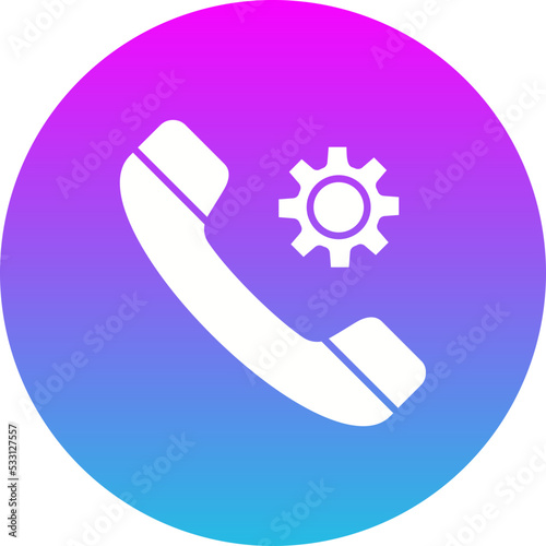 Setting Gradient Circle Glyph Inverted Icon