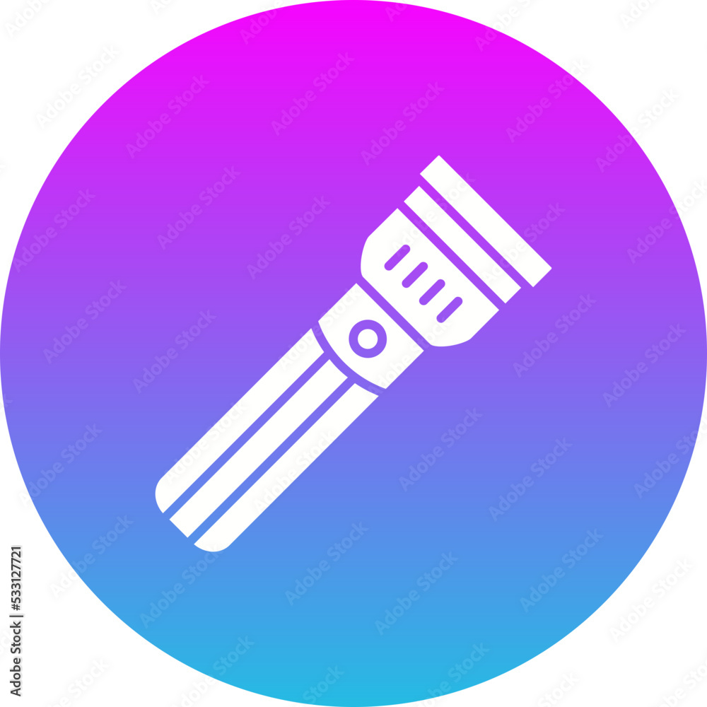 Flashlight Gradient Circle Glyph Inverted Icon Flashlight Gradient Circle Glyph Inverted Icon