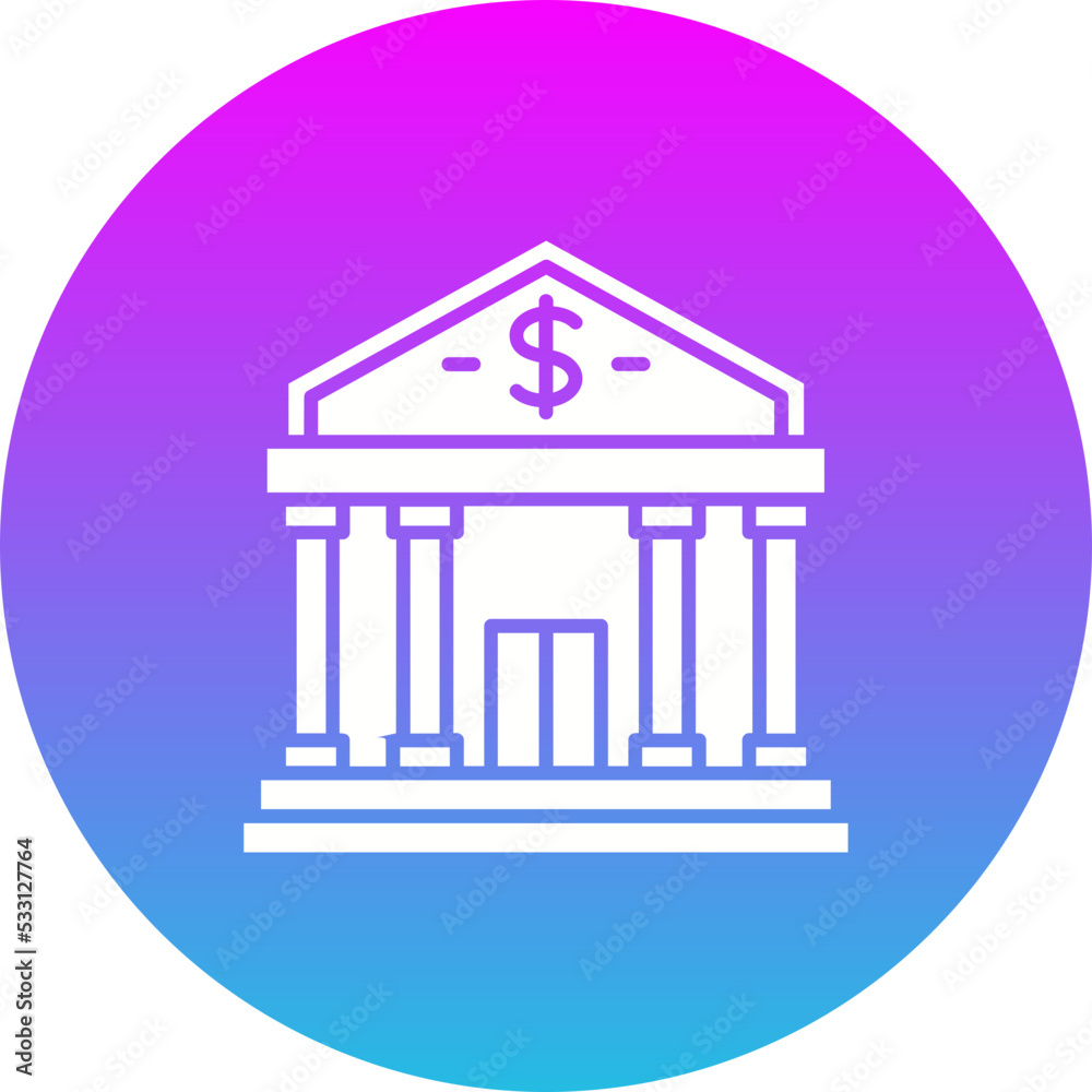 Bank Gradient Circle Glyph Inverted Icon Bank Gradient Circle Glyph Inverted Icon