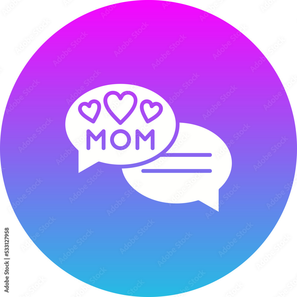 Bubble Speech Gradient Circle Glyph Inverted Icon Bubble Speech Gradient Circle Glyph Inverted Icon